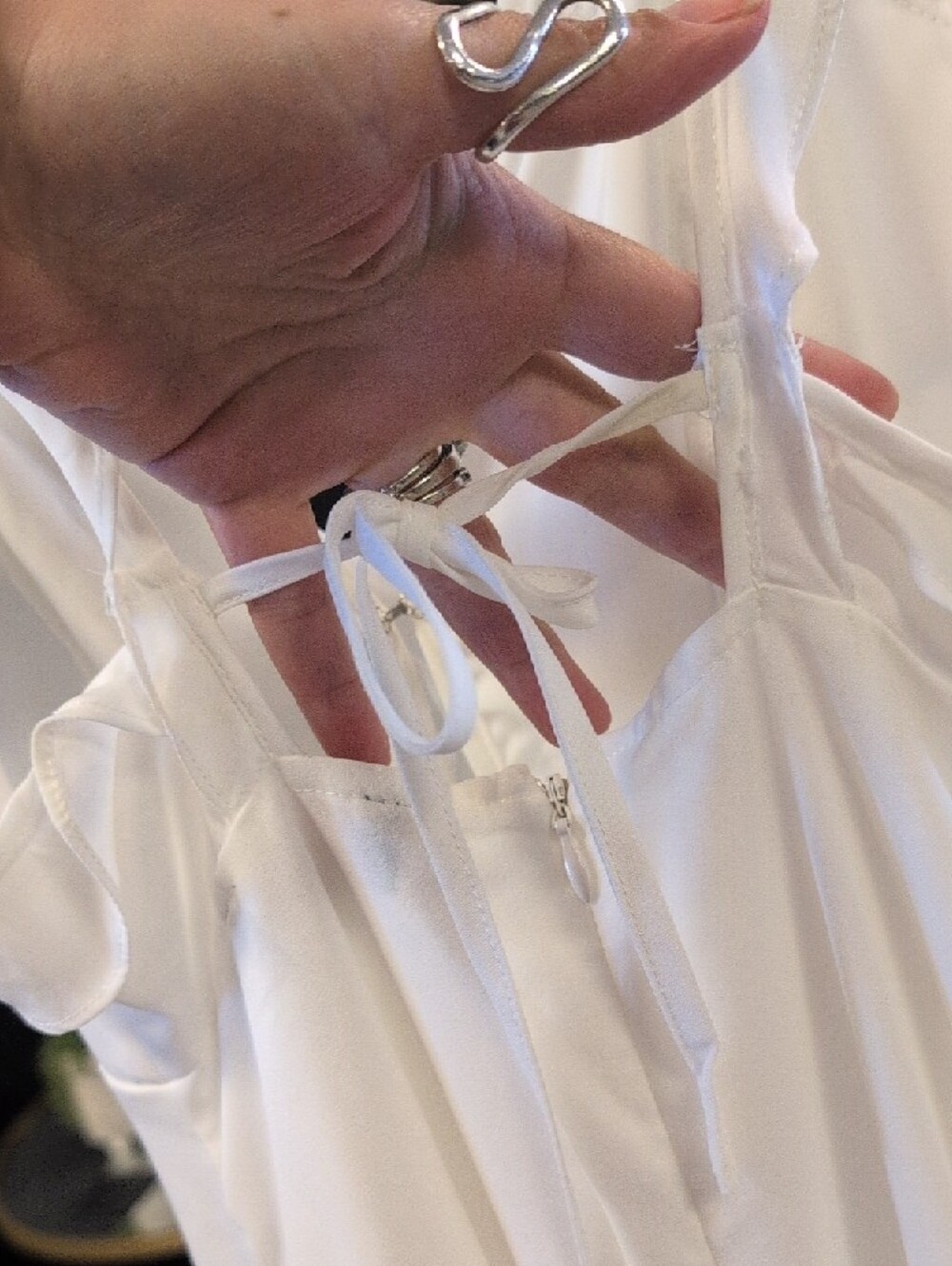 Signature8 White Ruffle Mini Dress - Picture 8 of 12